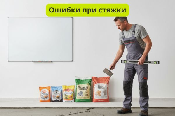 Ошибки при выборе стяжки фото